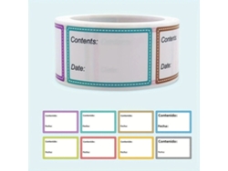 Etiquetas para Armazenamento de Alimentos com Informações Sobre Data e Conteúdo, 200 Folhas/rolo, 2,54 X 3,98 Cm MDUG (estilo 1)