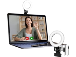 Kit de iluminación para videoconferencias, anillo de luz para monitor, para trabajo remoto y aprendizaje a distancia Chronus (blanco)
