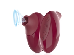 Vibrador de masaje de succión de 10 frecuencias para mujeres (rojo) YIZHOOD