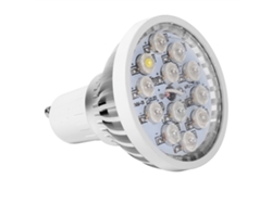 KOFIHETY Lámpara de Cultivo 24W 12 LED 85-265V para Flores y Plantas, Luz de Crecimiento Veg, Corta con Casquillo GU10