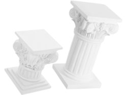 Juego De 2 Columnas Romanas Decorativas De Resina Para Bodas, Tamaños Cuadrado Pequeño Y Grande.