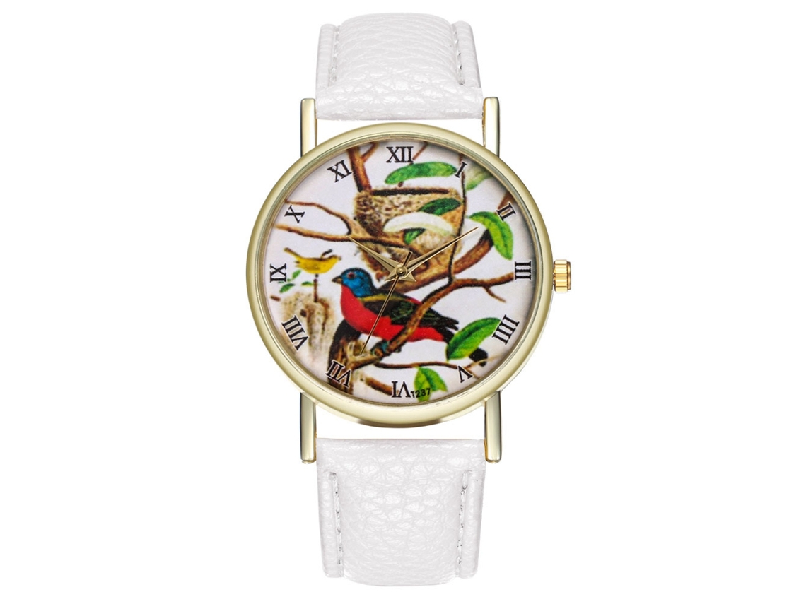 Reloj De Cuero Unisex Informal Y Moderno Zhoulianfa Con Movimiento De Cuarzo Blanco.
