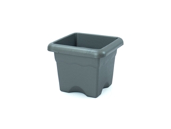 PLASTIKEN 7733 - Maceta Cuadrada Colección TERRA Medida 33 cm 14L Antracita