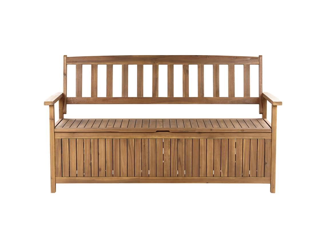 Banco de jardín BELIANI Sovana de Madera de acacia Madera clara 160x60x91