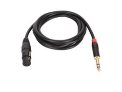 Cable De Micrófono Balanceado Xlr Hembra A Trs De 1/4 De Pulgada, 2 M, Con Blindaje Multicapa.