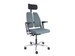 Silla De Oficina Xilium Con Mecanismo Sincro/traslack Tapizada Con Tela Color Gris