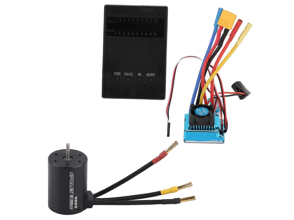 Kit de motor sin escobillas 3650 3100KV con ESC XT60 de 120A y placa para coche RC Vayotoy 1/10 1/8
