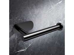 Portapapel Higiénico Sin Taladrar Adhesivo Acero Inoxidable Sus304 Diseño Moderno Negro Mate Para Baño