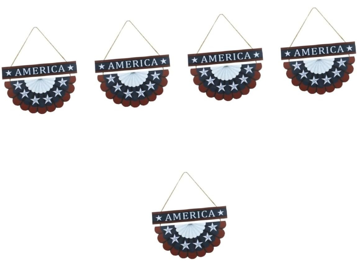 5 Piezas, Té, Pp, Decoración, 5 Piezas De Decoración Americana En Luz Para El Día De La Independencia