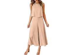 2026-conjunto De Verano Para Mujer Roylamp: Blusa Corta Cuello Redondo Y Pantalones Anchos Cortos