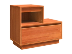 Maison Exclusive - Armario De Noche Con Cajón Marrón Cera 60 X 34 X 51 Cm