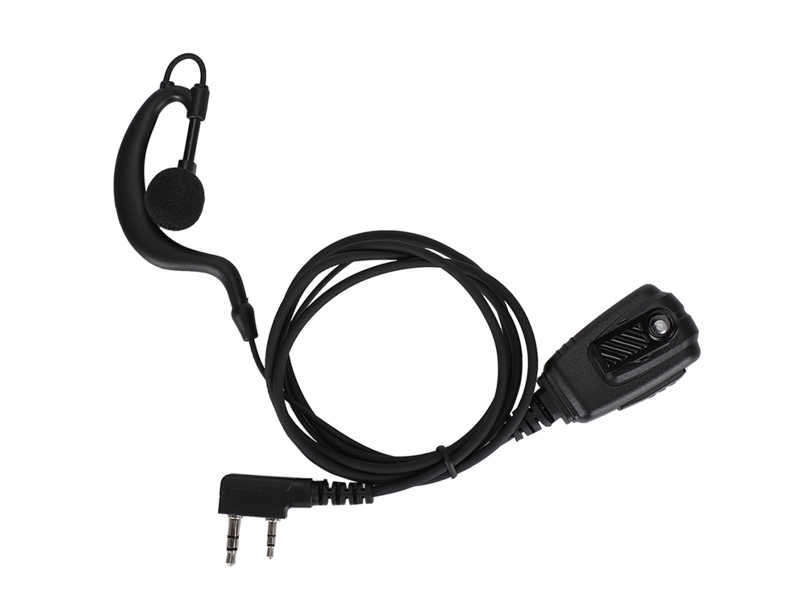 Auriculares Para Radio Walkie-talkie Con Botón Ptt Grande, Conector K De 2 Pines.