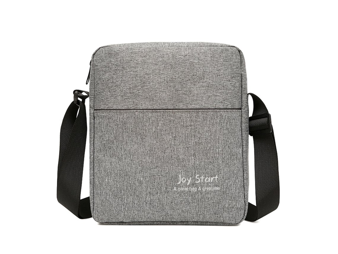 Bolso bandolera informal para hombre (gris), ligero e impermeable, fabricado en nailon.