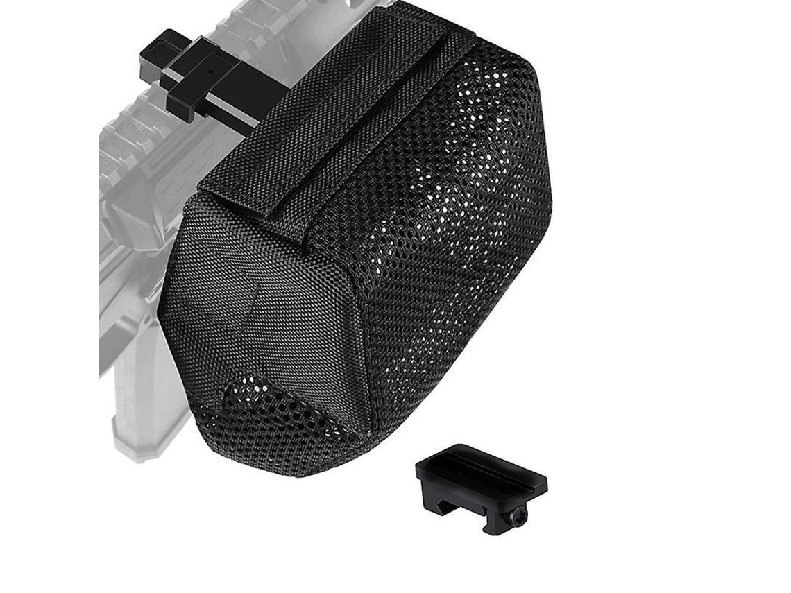Recogedor De Latones De Acero Con Malla Resistente Al Calor Y Fondo Cremallera Para Montaje Picatinny Y Descarga Rápida