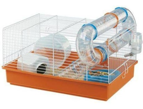 Jaula para Hamsters FERPLAST Paula (Naranja - 50x28x35 cm - Plástico y Metal)