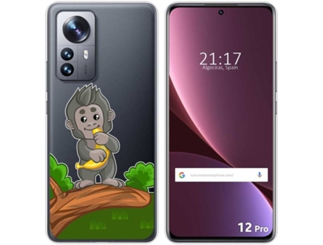 Carcasa para Xiaomi 12 Pro 5G TUMUNDOSMARTPHONE Dibujos Transparente Mono Multicolor