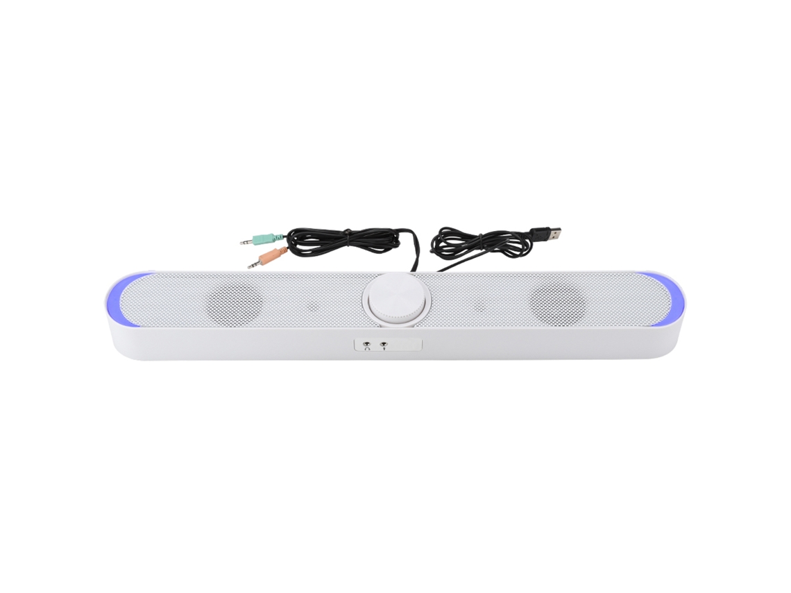 Altavoz Inalámbrico Bluetooth Sada V-198 Para Ordenadores De Sobremesa Y Domésticos Con Conexión De 3,5 Mm, Blanco.
