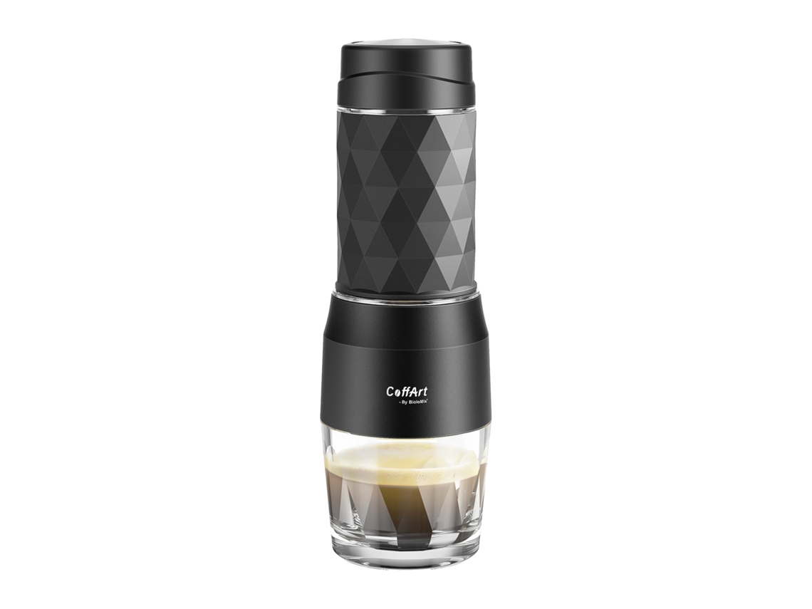 Cafetera espresso portátil, de accionamiento manual, negra, OEM de la UE
