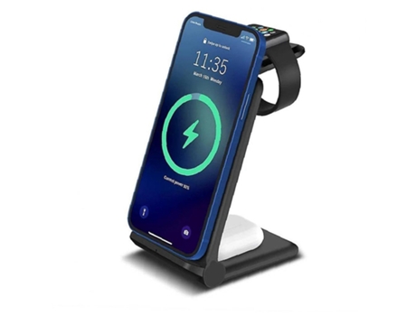 Cargador Sem Carregamento Rápido para Apple, Huawei, Xiaomi BISBISOUS Negro