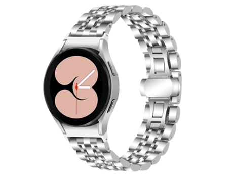 Correa de acero inoxidable 7 cuentas para Samsung Galaxy Watch4 Active 40mm/44mm/Watch4 Classic 42mm/46mm - plata