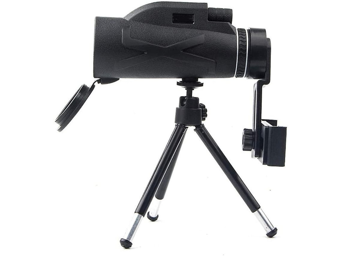 Telescopio monocular impermeable Chennnls 80x100 con visión nocturna y trípode para teléfono móvil, zoom telescópico HD