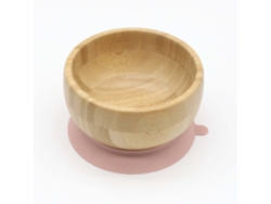 Tigela De Bambu Com Ventosa De Silicone Para Bebês E Crianças, Yuysan, Rosa