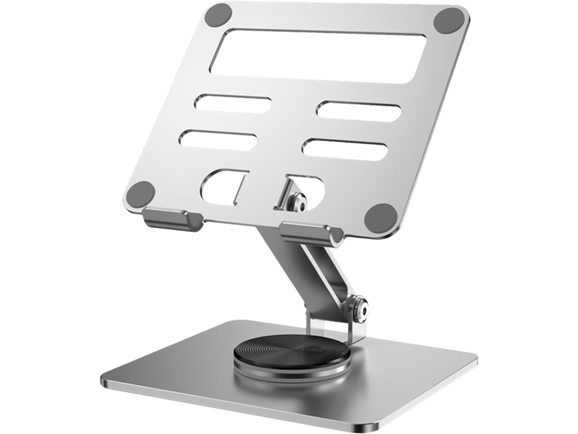 Soporte De Aluminio Para Tablet Y Portátil, Escritorio Giratorio De 360°, Pantalla Antideslizante.