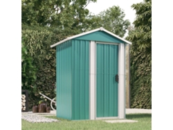 Cobertizo De Jardín Acero Galvanizado Verde 126x97,5x177 Cm