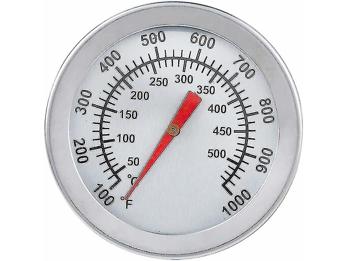 Termómetro para barbacoa, termómetro de horno de acero inoxidable con pantalla analógica y temperatura máxima de 500 °C/1000 °F. GOKOCO