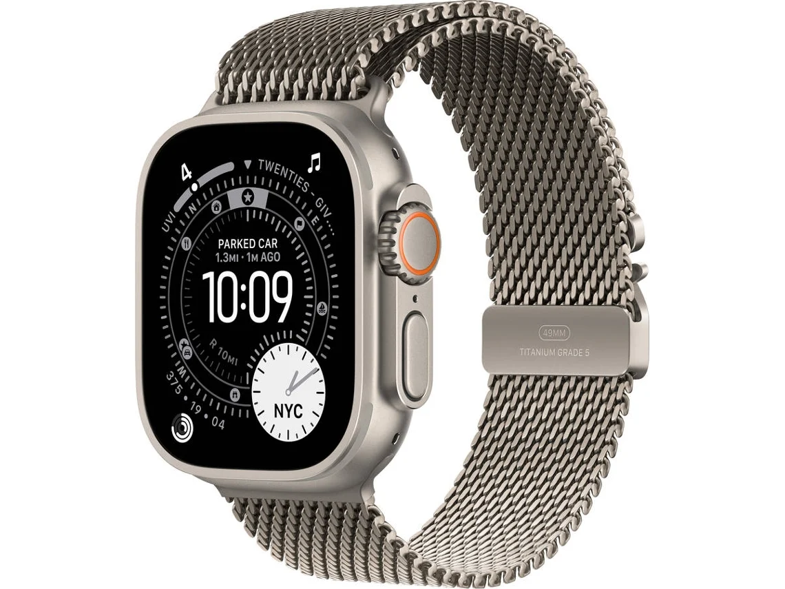  APPLE Watch Ultra 3 GPS + Cellular 49 mm Titanio Natural con Loop Milanesa Titanio Natural (Tamaño S)