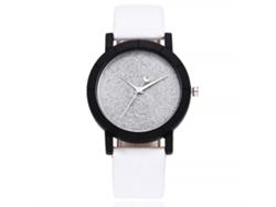 Reloj De Pulsera De Moda Para Mujer Vansvar, Textura Rugosa, Piel Sintética, Movimiento De Cuarzo Blanco.