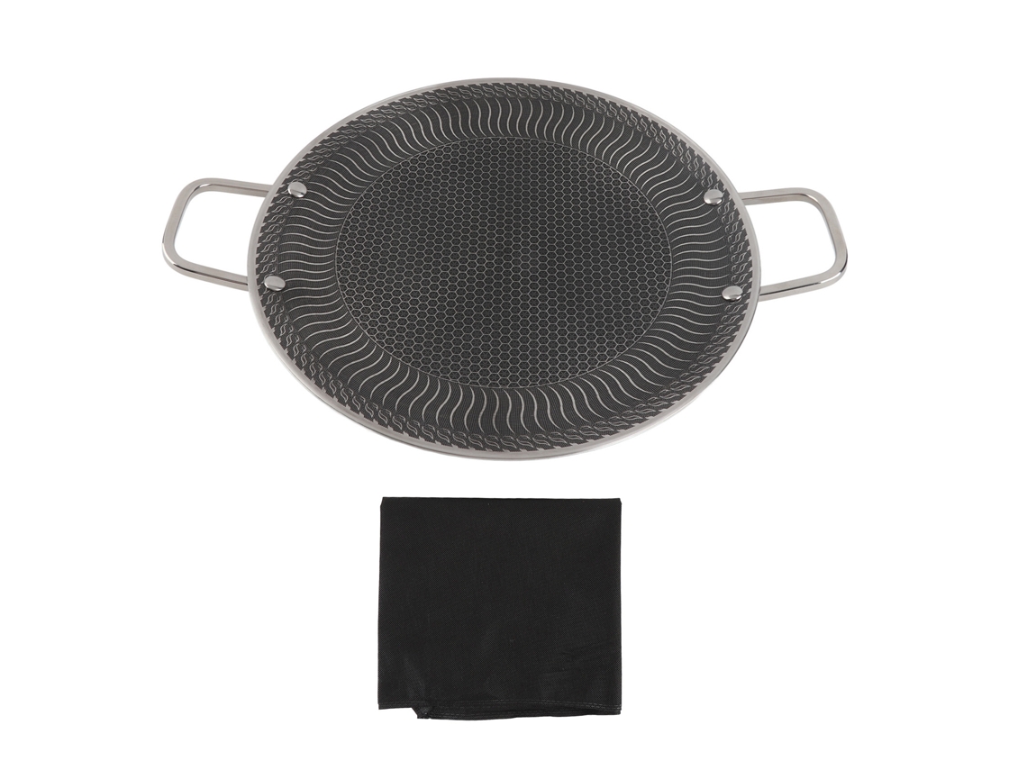 Parrilla coreana, acero inoxidable, antiadherente, 34 cm