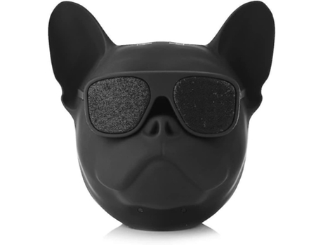 Altavoz Bluetooth portátil Altavoz estéreo inalámbrico con forma de Bulldognegro BISBISOUS