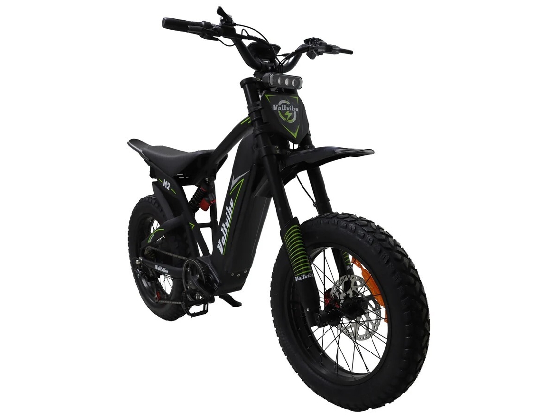 Bicicleta Eléctrica Todoterreno Voltvibe M2, Batería De 60 V Y 25 Ah, Suspensión Completa.