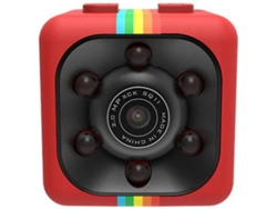 Cámara de seguridad Yizhood Mini HD 1080P con visión nocturna y detección de movimiento para interiores (roja)