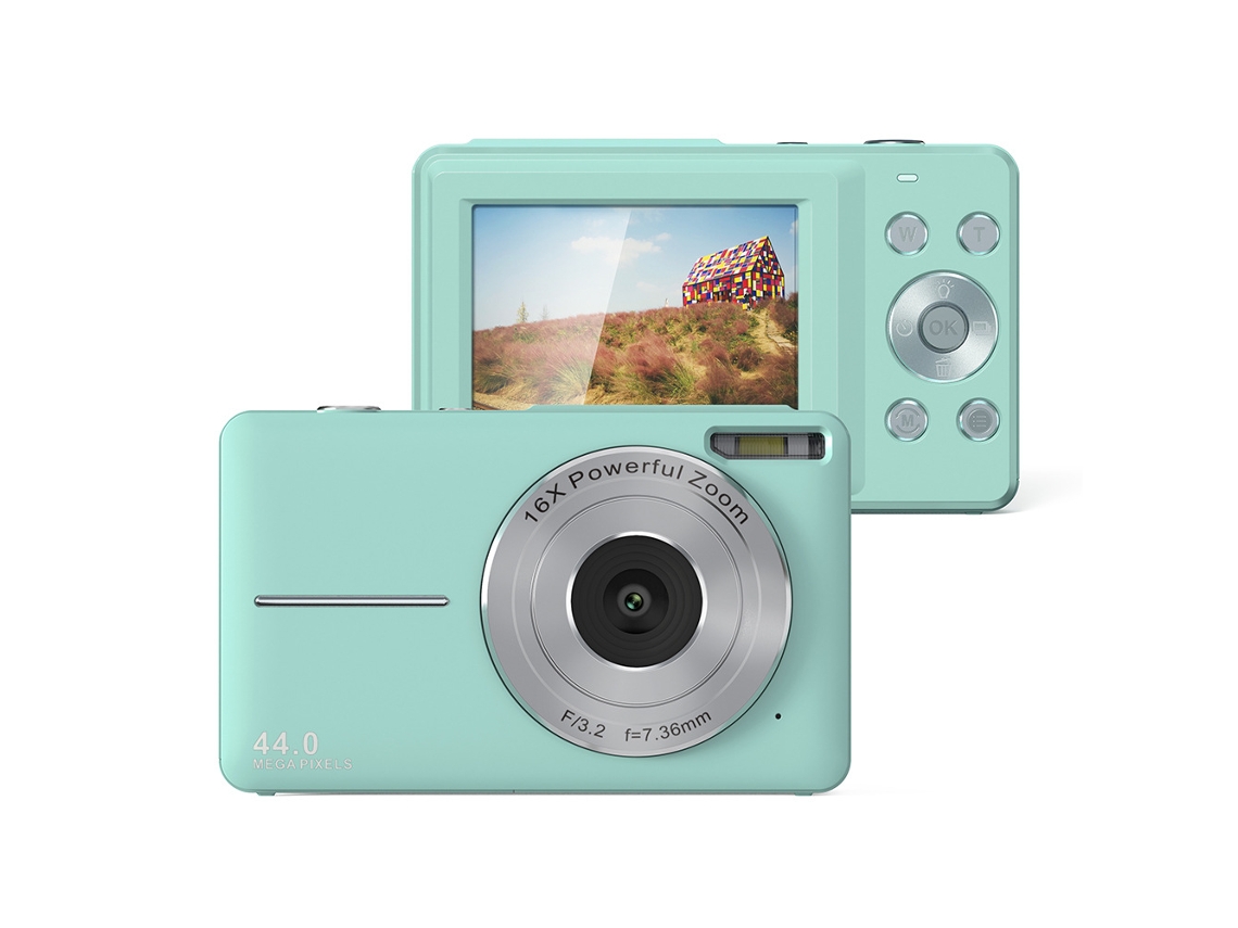 Cámara digital Cuich DC403 1080P, zoom 16x, luz de relleno anti-LED, tarjeta TF de 32 GB, color verde