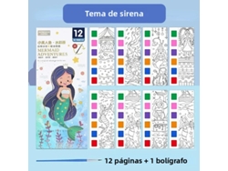 (sirena) Libro De Acuarela, Incluye Pinceles De Acuarela, Pinturas Gouache Y Herramientas De Dibujo.