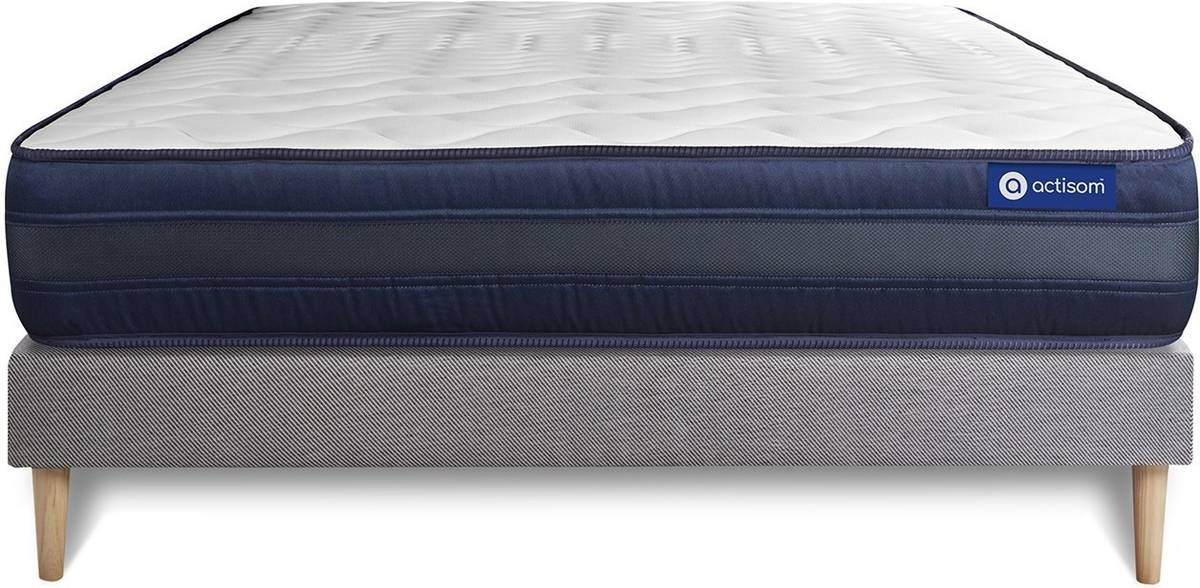 Conjunto de Somier + Colchón ACTISOM Actimemo Tech (Gris - 130x190cm)