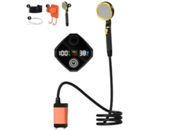 Bomba de ducha portátil recargable para camping con pantalla digital