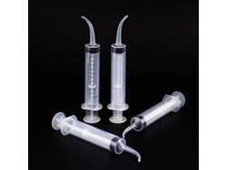 Rebe-jeringa De Irrigación Dental Graduada Con Punta Curva Para Coronillas Puentes Piedras Tonsila Cavidad 12ml Con Caja