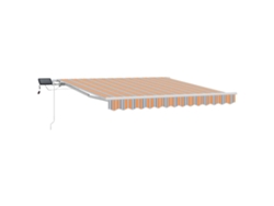 Maison Exclusive - Toldo Retráctil Manual Multicolor 300 X 250 Cm Tela Y Acero