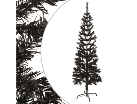 MAISON EXCLUSIVE - Árbol de Navidad delgado negro 150 cm