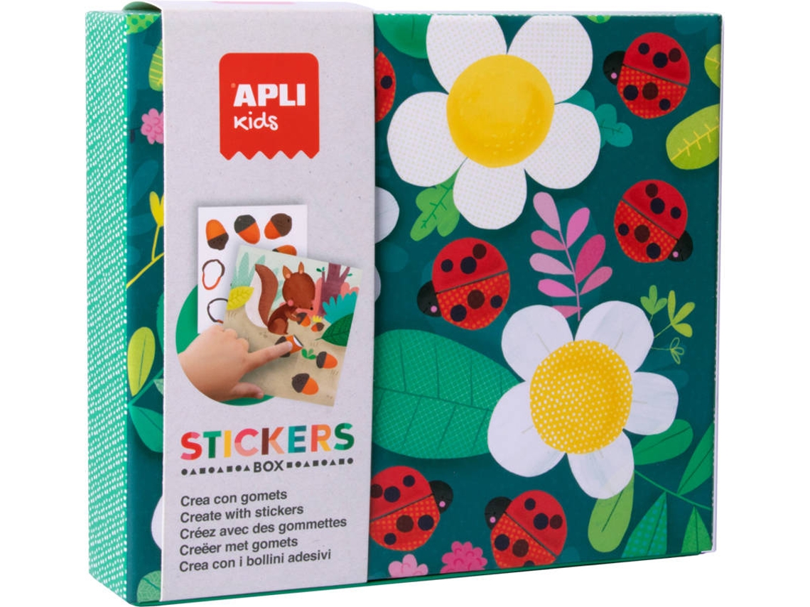 Juego Pedagógico APLI Autocolante Mariquita (Caja con 8 Hojas)