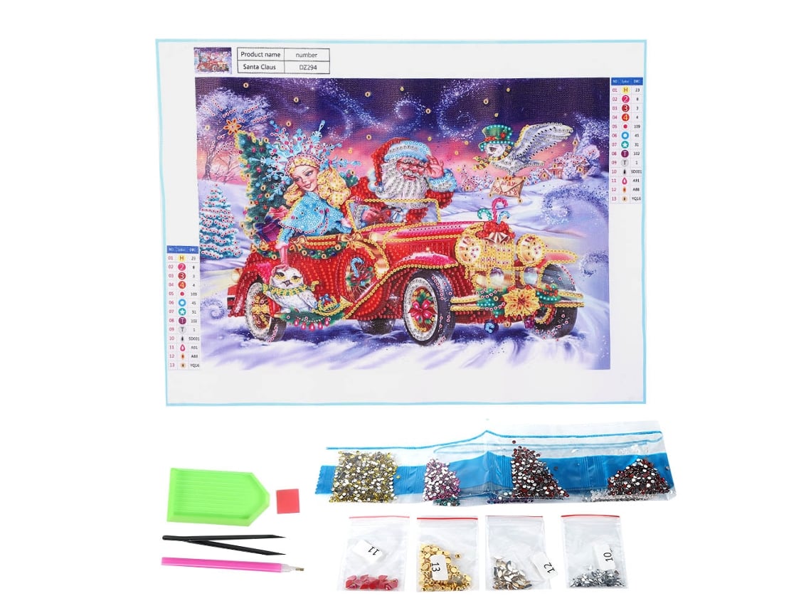 2026-kit De Pintura De Diamantes Navideña Con Piedras Para Decoración Hogar Diy 30x40cm Dz294