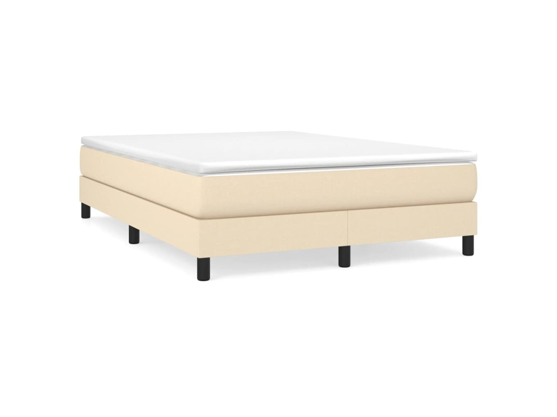 Maison Exclusive - Estructura De Cama Con Somier Tela Color Crema 140x200 Cm