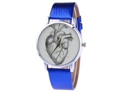 Reloj Unisex De Cuero Pu Moda Quartzo Zhoulianfa T442-yx Azul