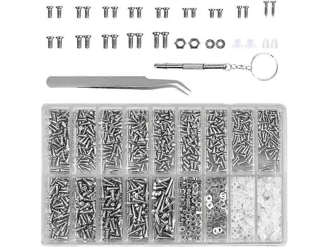 Kit De Reparación De Gafas 1000 Piezas Tornillos Herramientas Destornillador Pinzas Para Gafas Relojes Electrónica