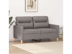 Sofá De 2 Plazas De Tela Gris Taupé 120 Cm