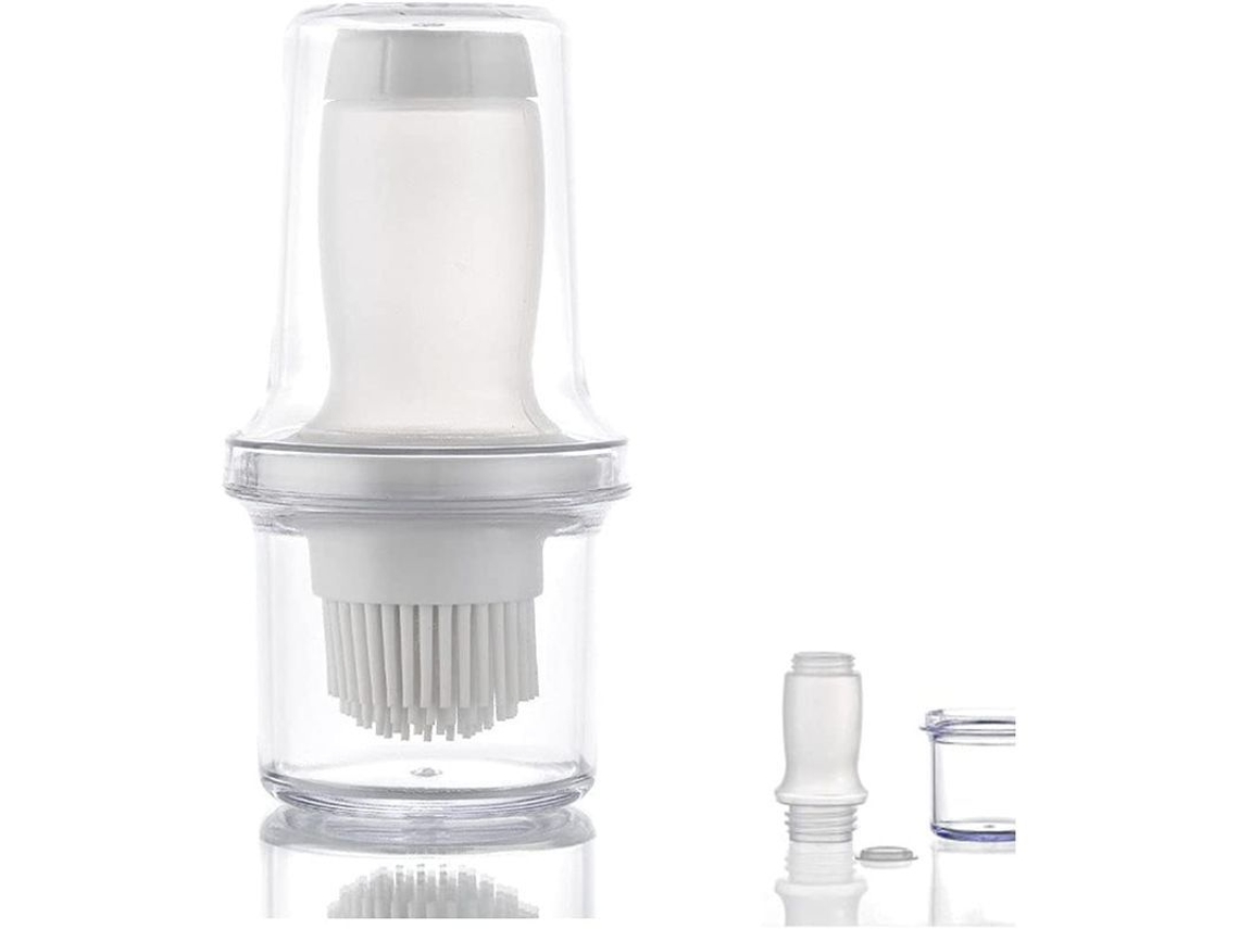 Brocha De Aceite De Silicona Portátil, Ideal Para Barbacoas, Cocina Y Repostería (blanca)