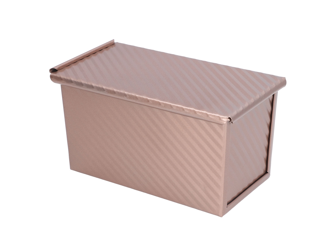 Molde De Pan De Acero Al Carbono Antiadherente Con Tapa Para Hornear Pasteles, Tostadas, Fácil Desmoldar.